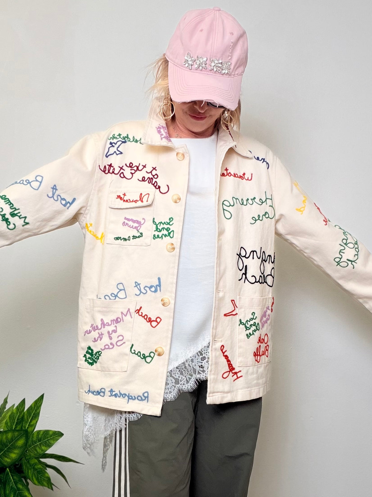 GIACCA JEANS RICAMATA CITTA'