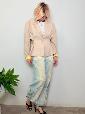 Giacca Blazer Beige con Applicazioni 'Journey 01'