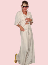 Pantalone Palazzo Maxi in Lino — Tono Panna