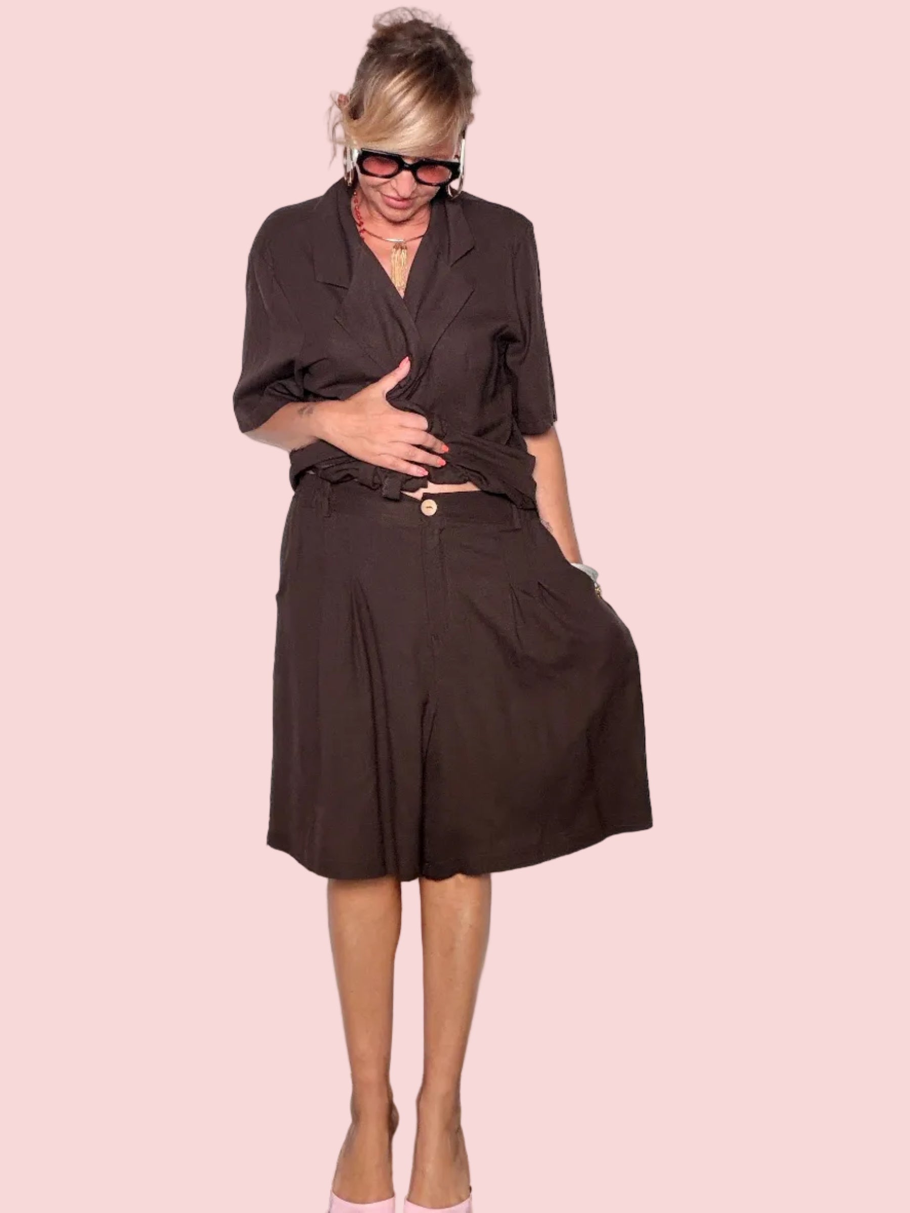 Bermuda in Lino — Coordinato Estivo