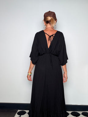 Abito Maxi Kaftan con Schiena Aperta