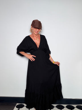 Abito Maxi Kaftan con Schiena Aperta