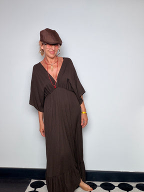 Abito Maxi Kaftan con Schiena Aperta
