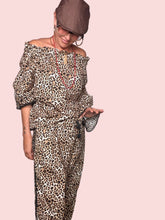 Pantalone Wide Leg Leopardato con Pizzo — Coordinato Bardot