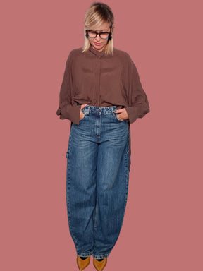 Jeans Souvenir a gamba ampia con dettagli laterali