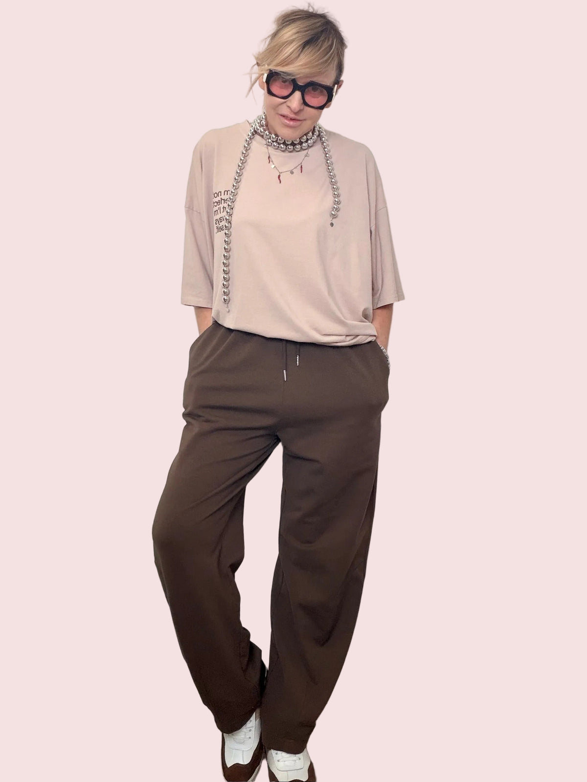 Pantalone felpa con coulisse