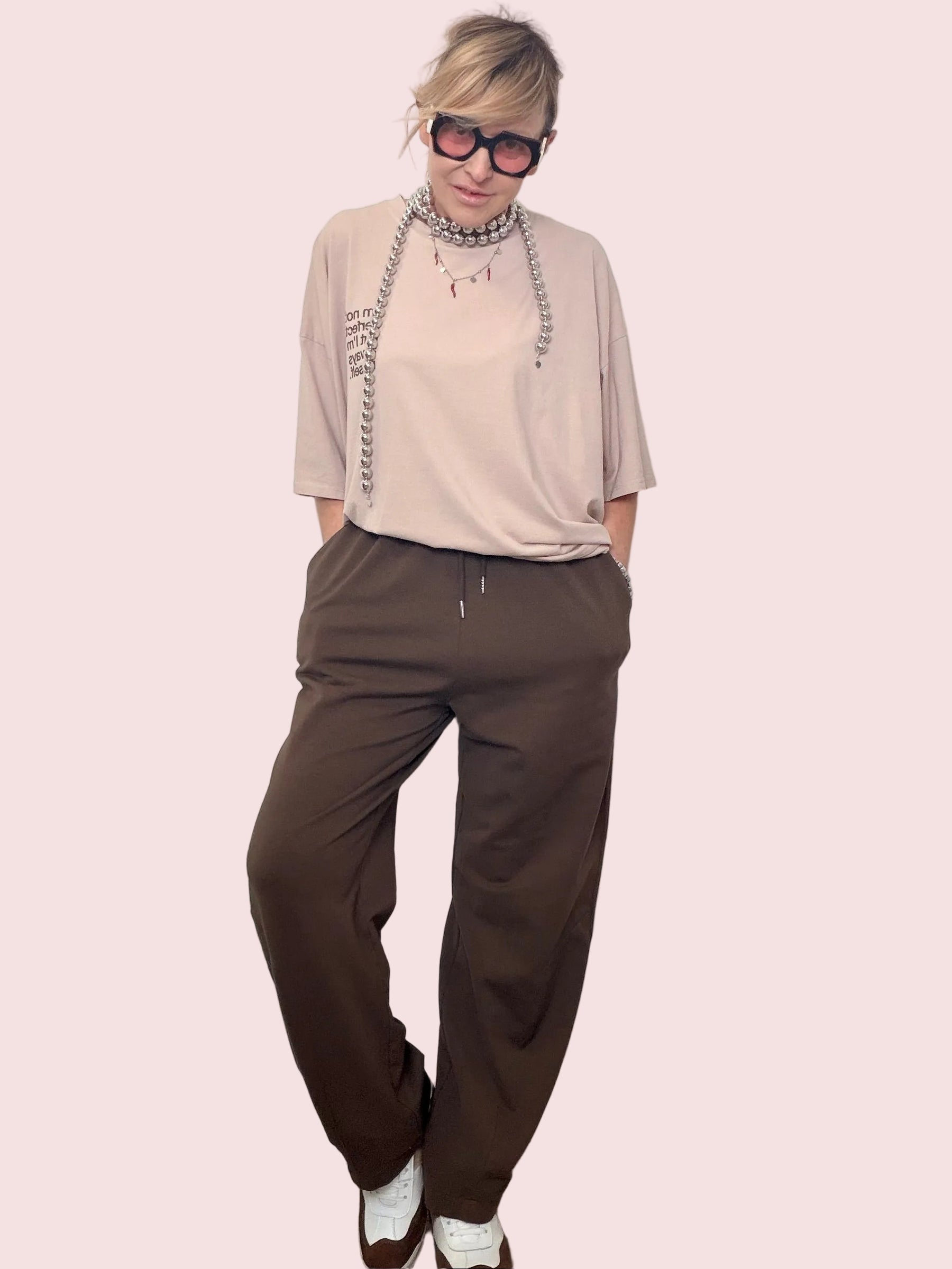 Pantalone felpa con coulisse