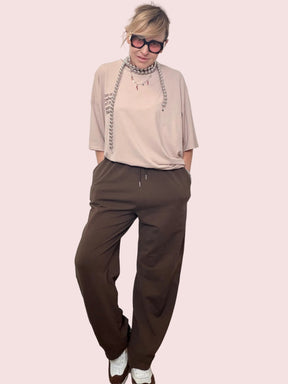 Pantalone felpa con coulisse