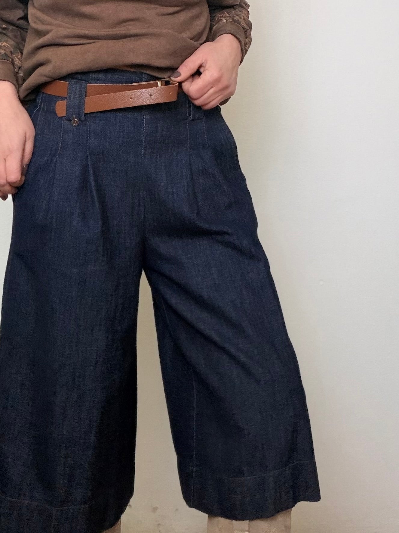 Bermuda jeans Larghi a Gamba Ampia