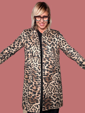 Cappottino Female leopardato in ecodainetto con tasche