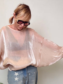 Camicia  Trasparente con Foulard Annodato Oversize