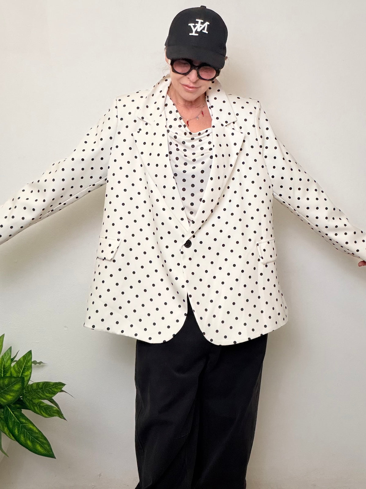 Giacca Pois Oversize - Bianca e Nera