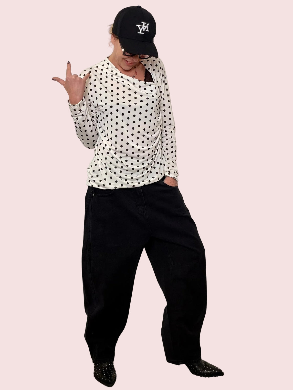 Jeans Neri Oversize Balloon