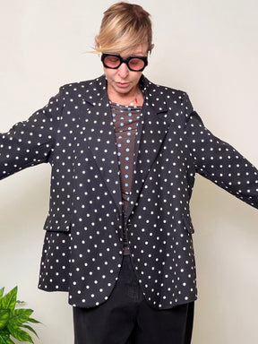 Giacca Pois Oversize - Bianca e Nera