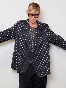 Giacca Pois Oversize - Bianca e Nera