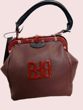 Mini Doctor Bag Cornice Metallica - Bordeaux, Nera Cuore e Fiamme