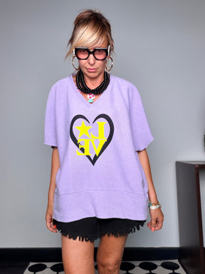 Felpa Oversize LOVE mood anni 80