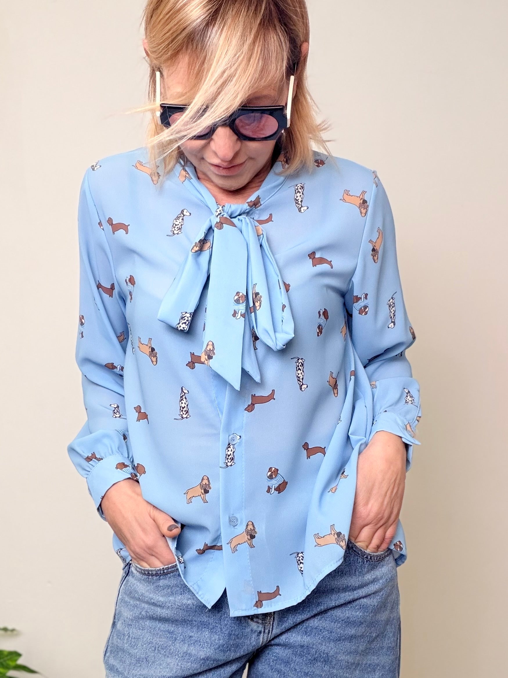 Camicia stampa cagnolini