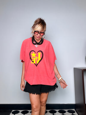Felpa Oversize LOVE mood anni 80