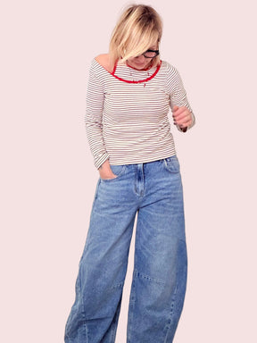 Jeans Barrel lavaggio chiaro