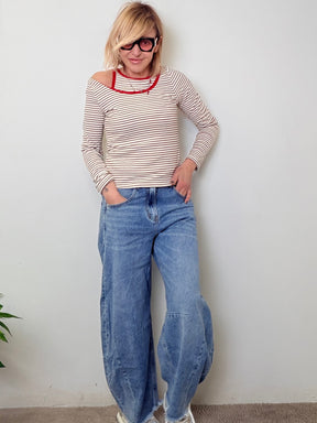 Jeans Barrel lavaggio chiaro