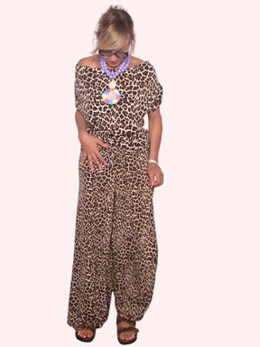 Pantalone Palazzo Leopardato Female