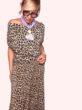 Pantalone Palazzo Leopardato Female