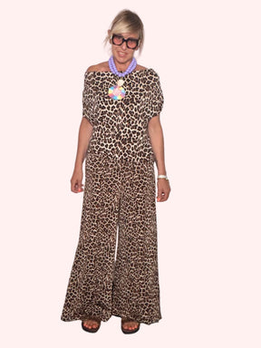 Pantalone Palazzo Leopardato Female