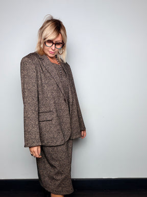 Giacca over Susy Star animalier con rever