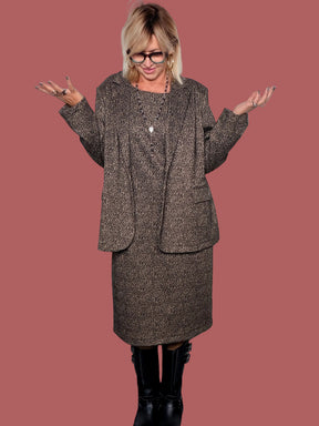 Giacca over Susy Star animalier con rever