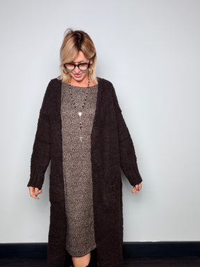Cardigan cappottino lungo bouclé Susy Star