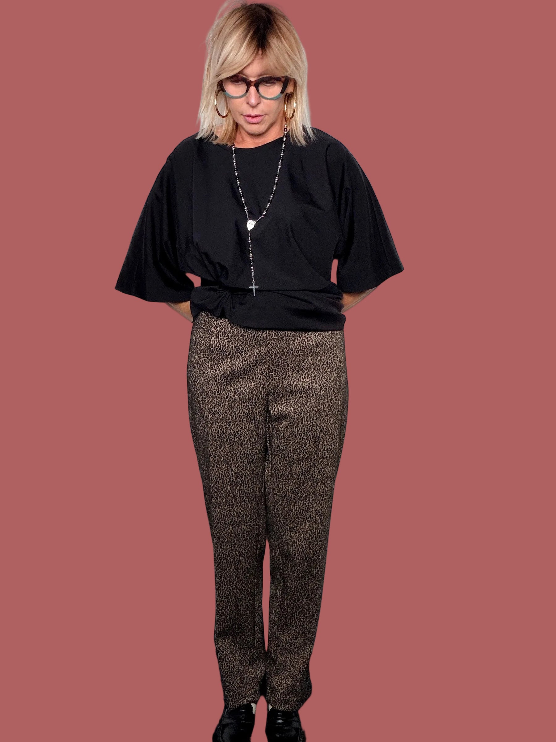 Pantalone a sigaretta Susy Star animalier