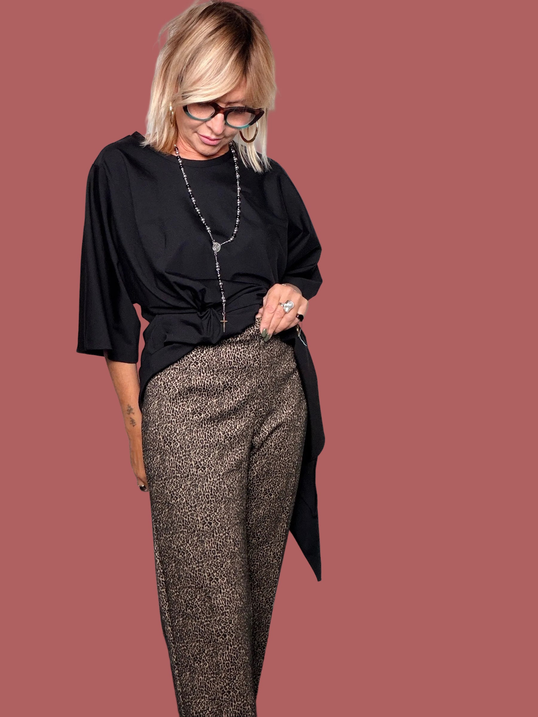 Pantalone a sigaretta Susy Star animalier