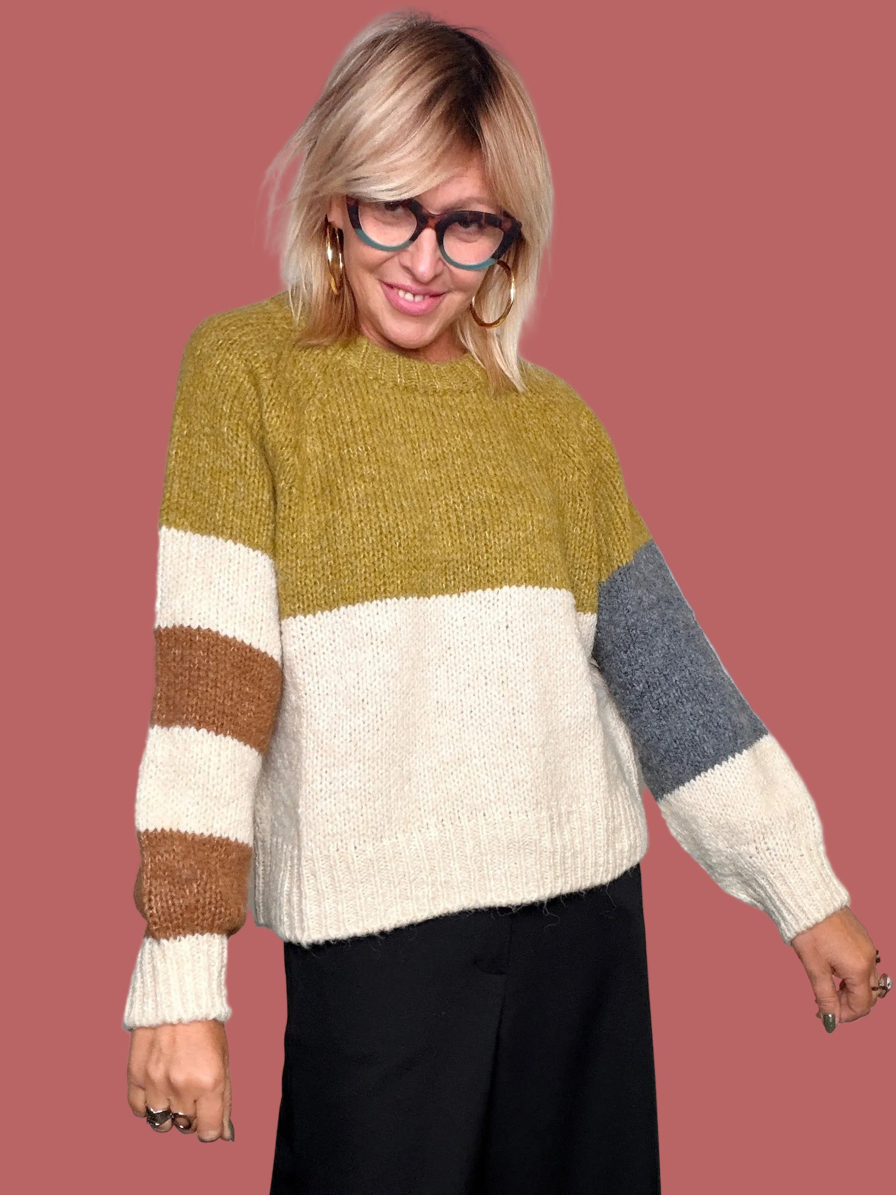 Maglia color block