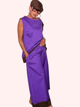 Pantalone Bicolore Viola e Marrone