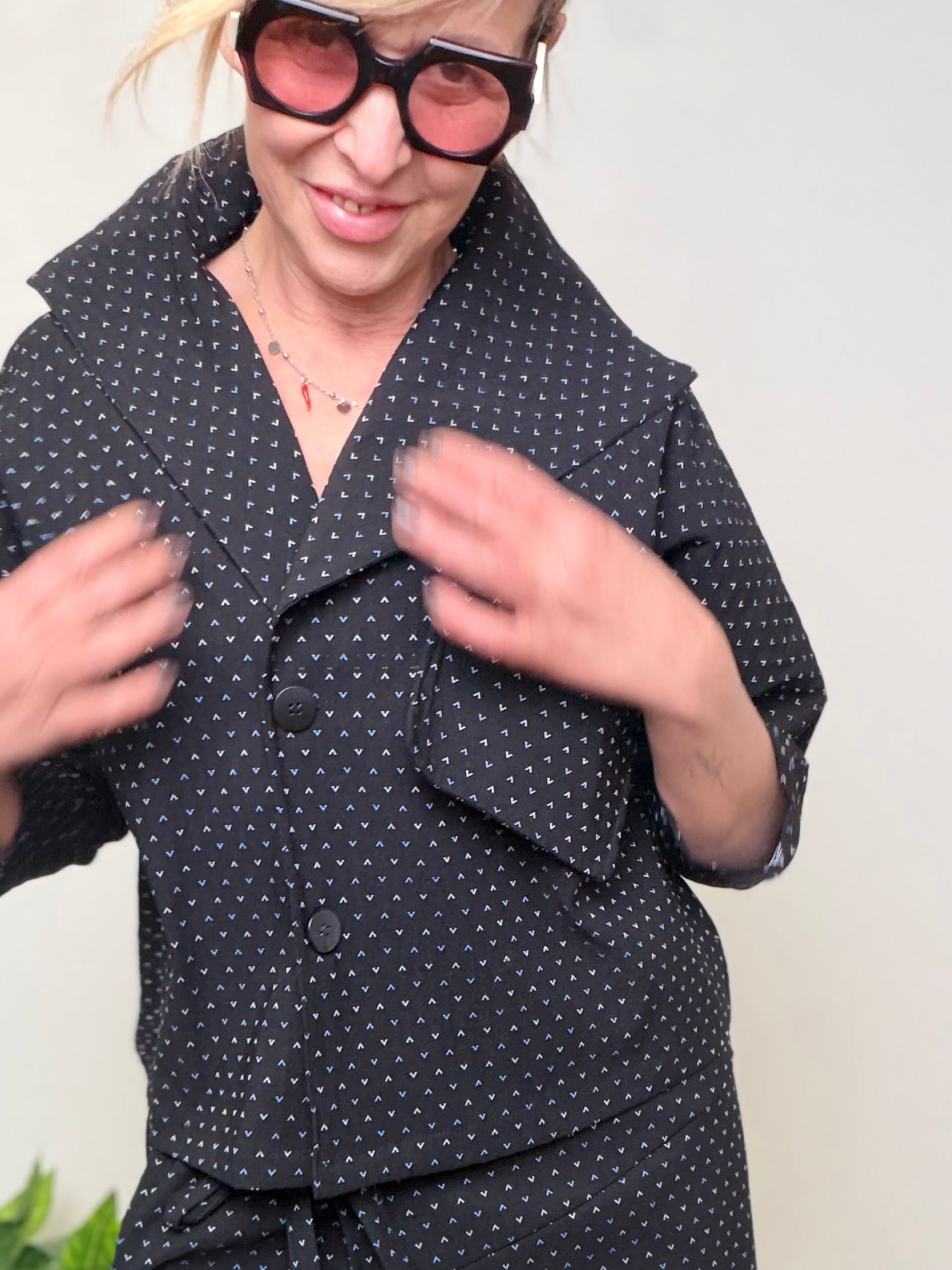 Giacca sartoriale micro-pattern