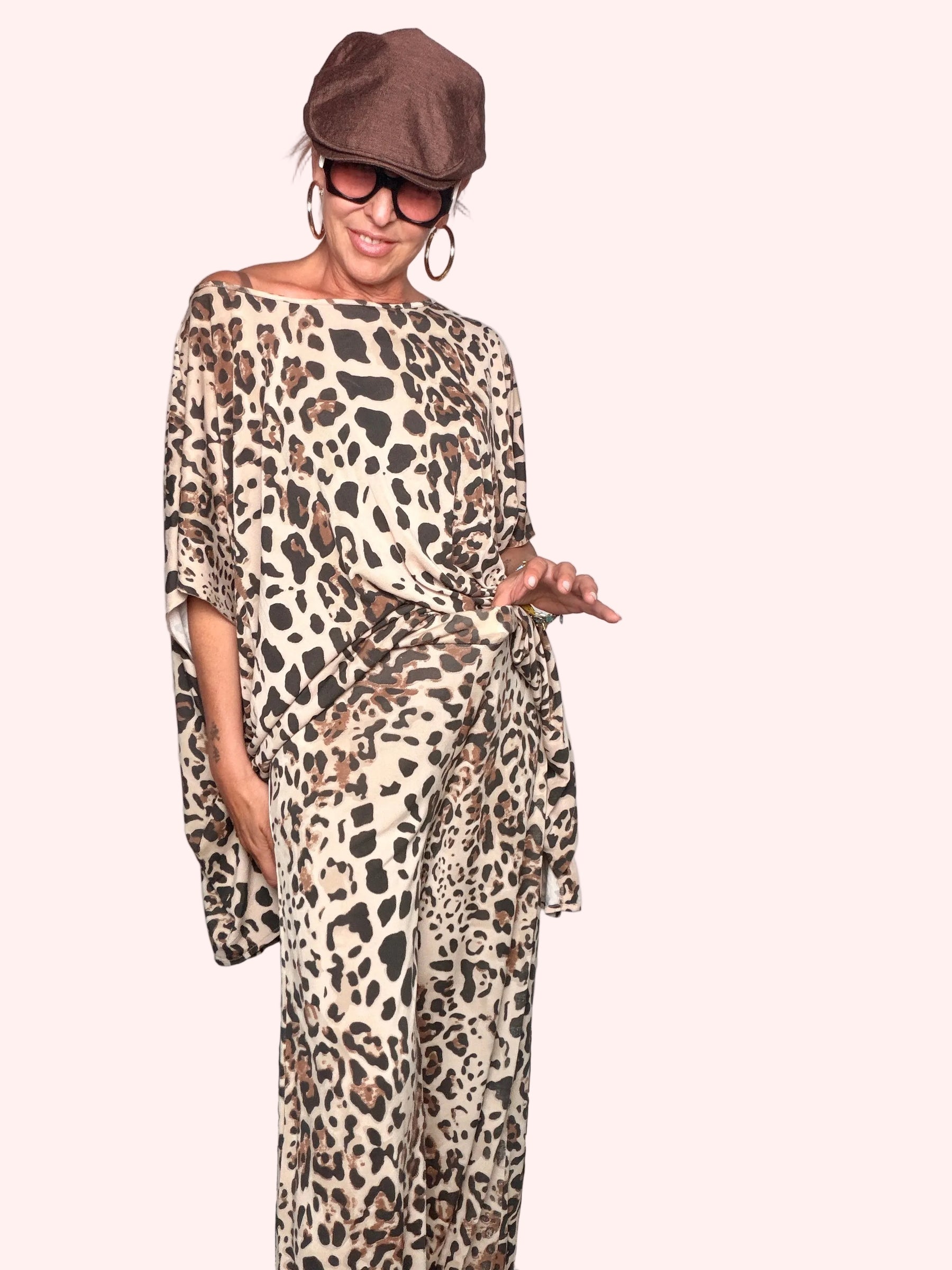 Pantalone Palazzo Leopardato Modal
