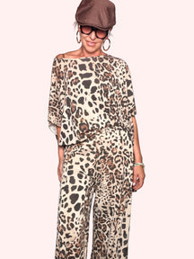 Pantalone Palazzo Leopardato Modal