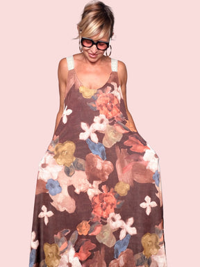 Abito Maxi Floreale Pittorico Female