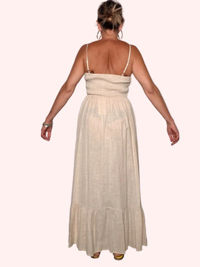 Abito Maxi Bustino Righe Curve Female