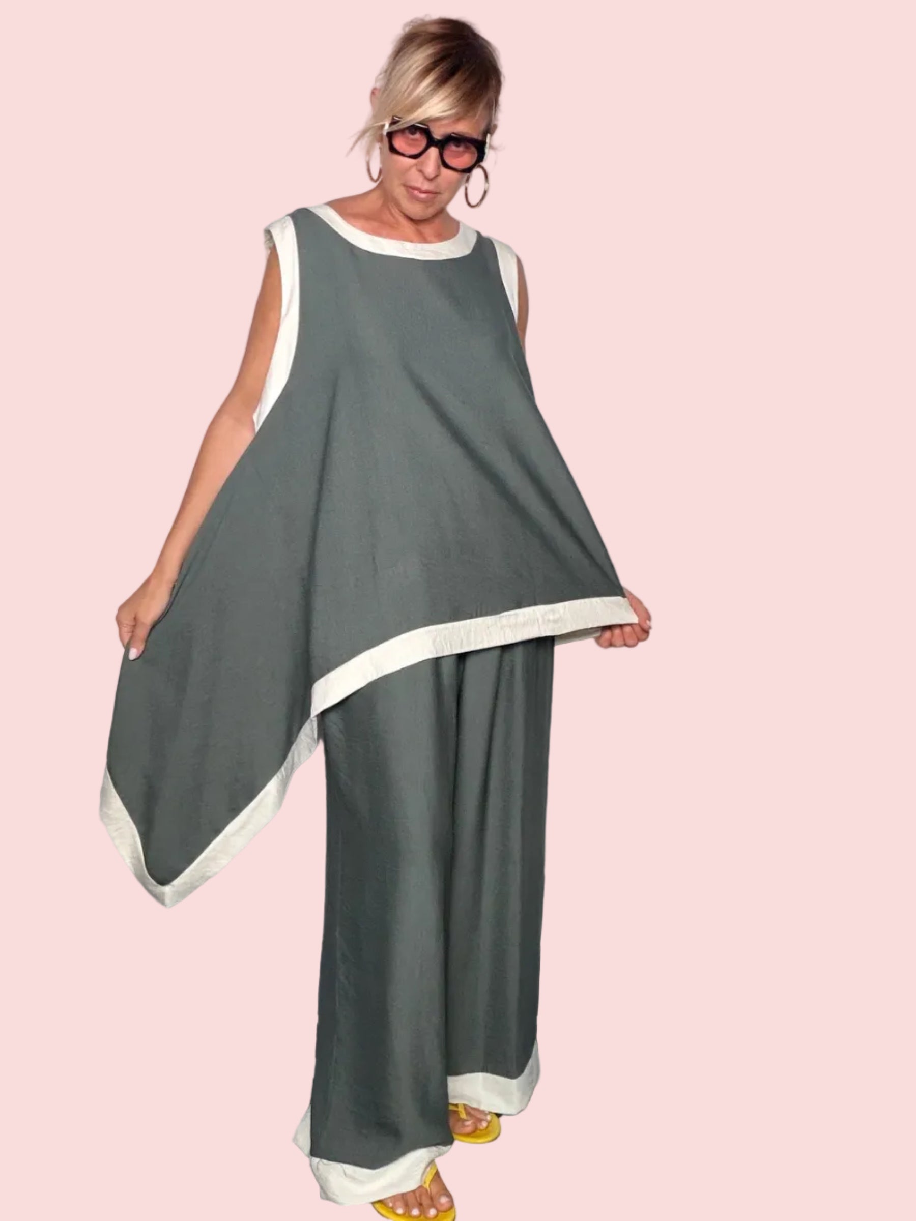 Completo Top Asimmetrico e Pantalone