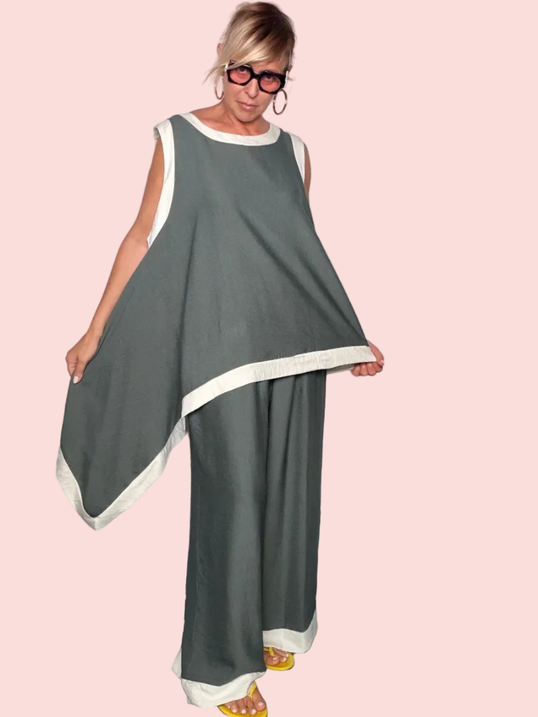 Completo Top Asimmetrico e Pantalone