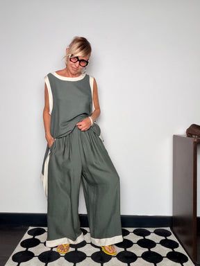 Completo Top Asimmetrico e Pantalone