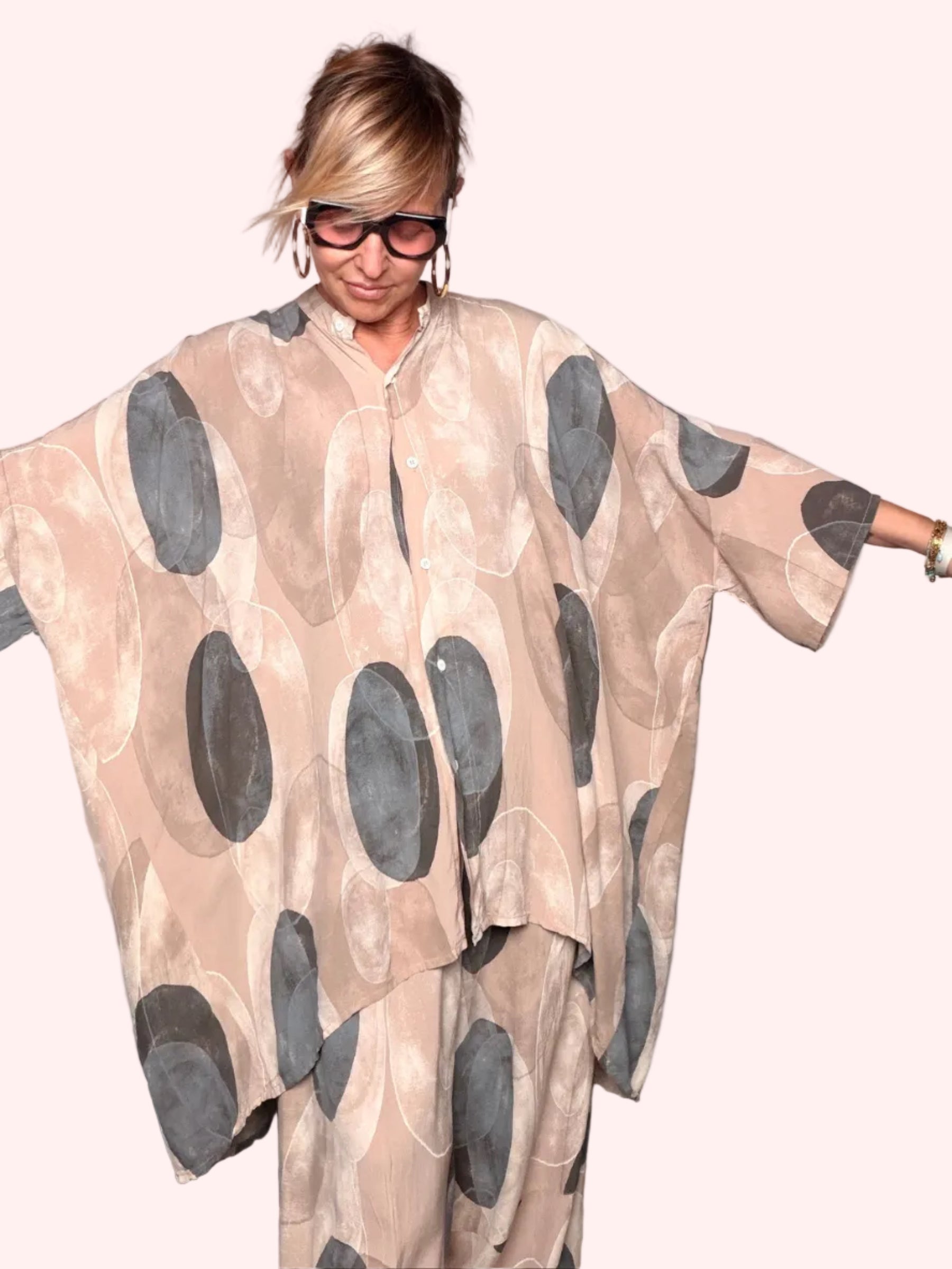 Camicione Kimono Stampato Flo & Poi