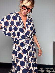 Chemisier Maxi a Cerchi Geometrici – 3 Colori (Copia 2)