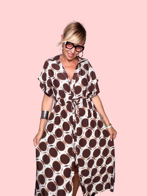 Chemisier Maxi a Cerchi Geometrici – 3 Colori (Copia 2)