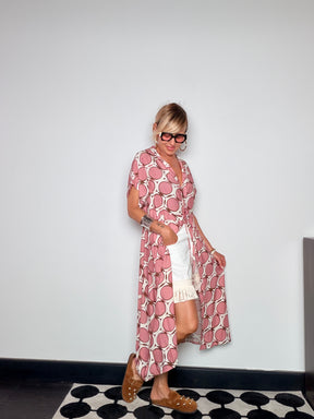 Chemisier Maxi a Cerchi Geometrici – 3 Colori (Copia 2)