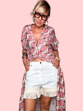 Shorts Denim Bianchi con Frangia (Copia)