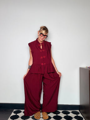 Completo Gilet Orientale con Pantalone Palazzo