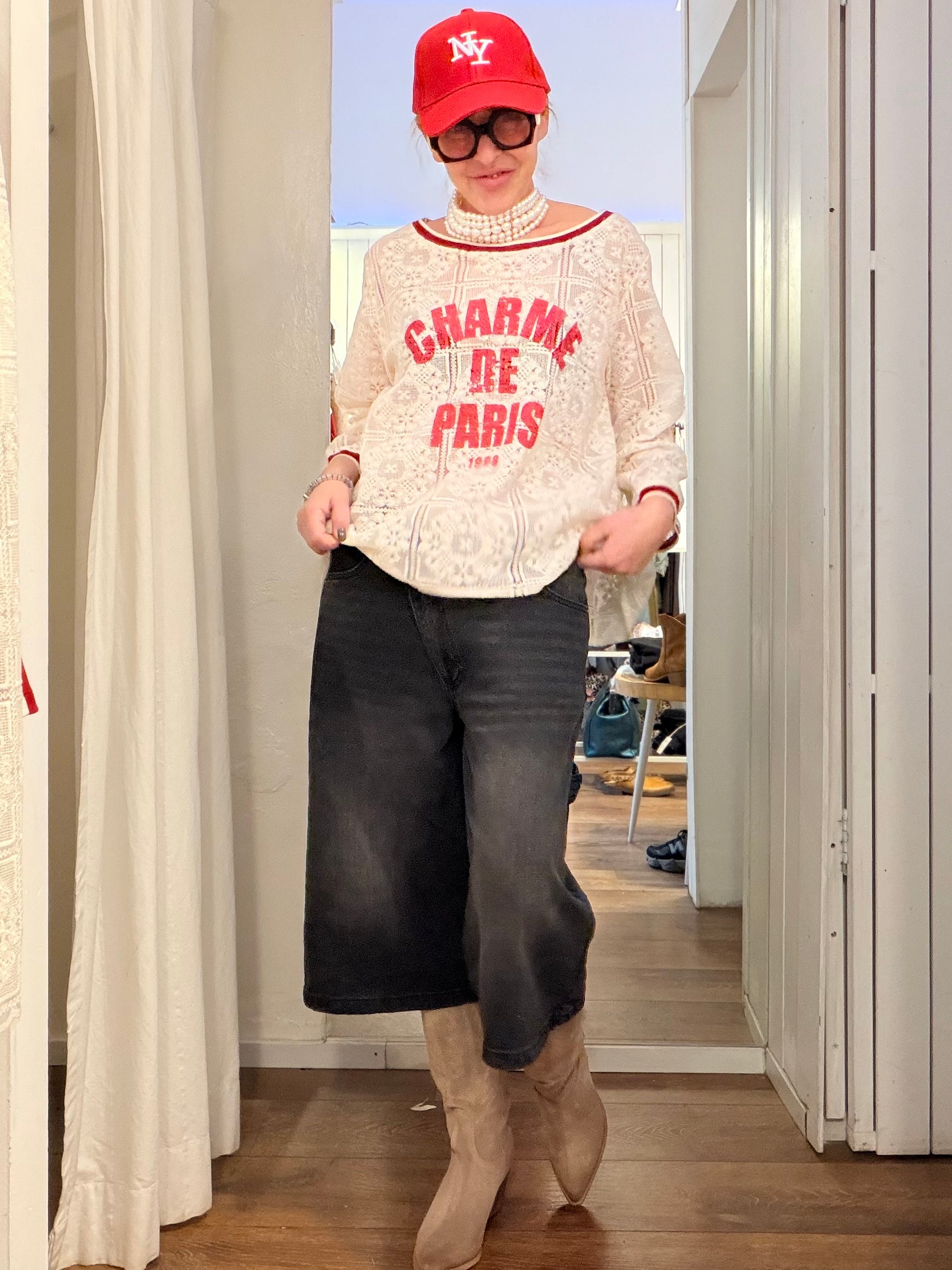 Jeans Bermuda Abbottonatura Diagonale